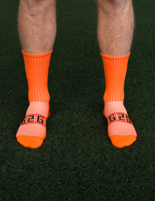 Pure Grip Socks - Orange & Black | Evangelista Sports