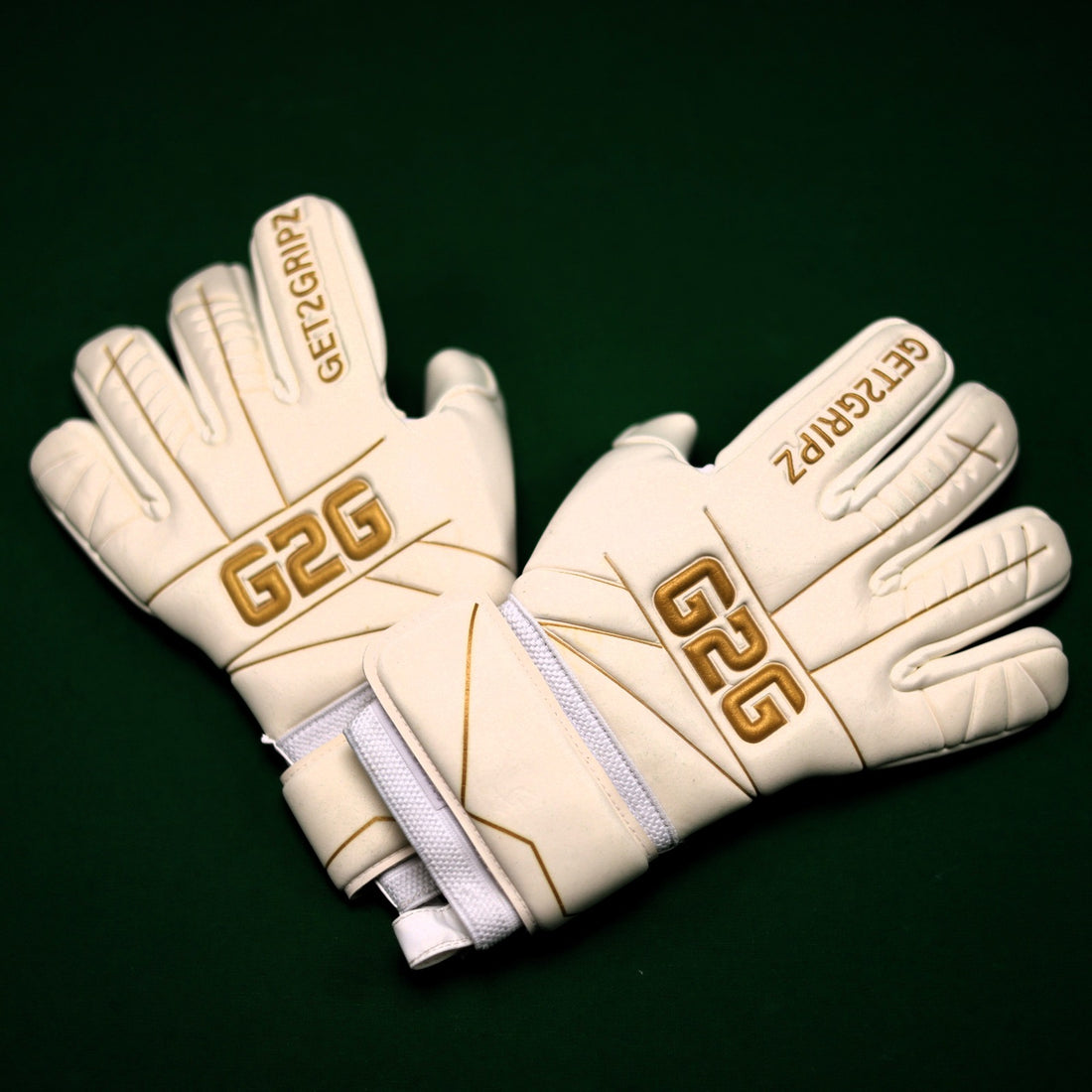 Special Edition - White/Gold Goalkeeper Gloves (Negative Cut)